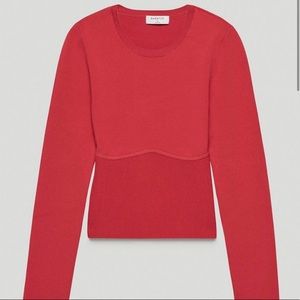 Aritzia Babaton Refinery red knit sweater NWOT